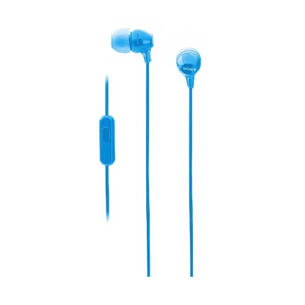 Original Sony Wired Stereo Headphones with Microphone Blue