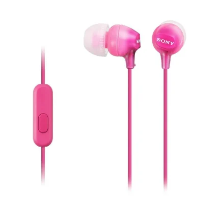 Original Sony Wired Stereo Headphones with Microphone Pink