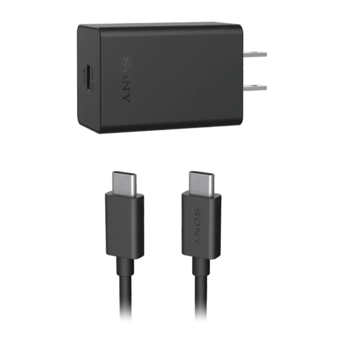 Sony 30W Fast Charge Adapter with Dual Type-C Cable